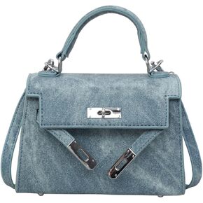 Women Designer Small Leather Top Handle Satchel Detachable Shoulder Strap Crossbody Bag