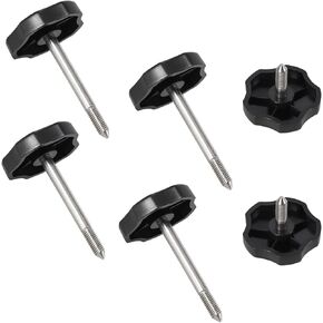 BHB 6PCS Soft Top Door Surround Knob Window Frame Knobs Kits with Pins Compatible with Jeep Wrangler JK 2007-2018 Jeep Wrangler TJ 1997-2000 Black 2 Short + 4 Long