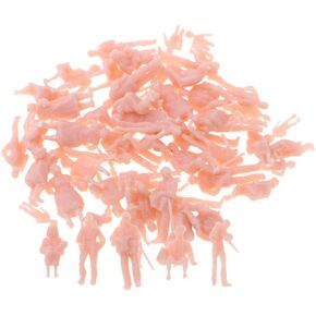 Miniature 1:87 HO Scale Figures of 60 Pieces, Unpainted People for Models