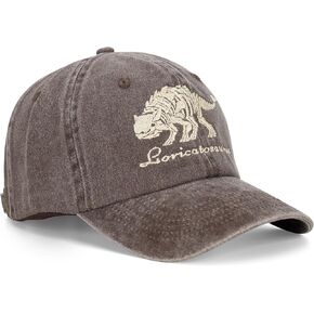 Dinosaur Embroidered Baseball Cap, Adjustable Fashion Cool Unstructured Cotton Dad Hat
