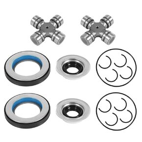 Front Axle Seal & Greaseable U Joint Kit & Hub O-Ring & Dust Seals Compatible with Ford F250 F350 Super Duty with Dana Super 60 2005-2015 Replace# 2017426 2014835 54983 25-332X SPL55-3X