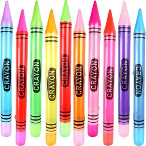 10 Pcs 41 Inch Inflatable Crayons Colorful Large Blow up Crayons Giant Inflatable Pen Prop for School Classroom Birthday Inflatable Themed Party Decoration