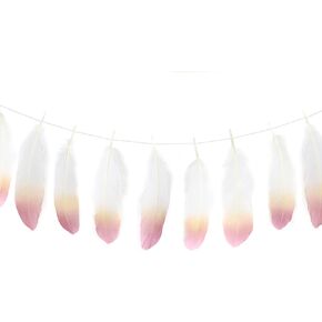 LOVENJOY 15pcs Feather Decoration Garlands Gold Glitter Dipped for Room Teepee Decor, Wedding Nursery Baby Shower