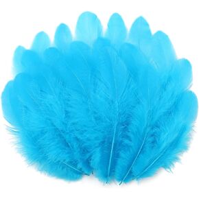 iHUFeather 600pcs Colorful Feathers for Crafts 3-5inch Craft Feathers Bulk for Kids Handmade Wedding Home Party and DIY Decoration (Mardi Gras)