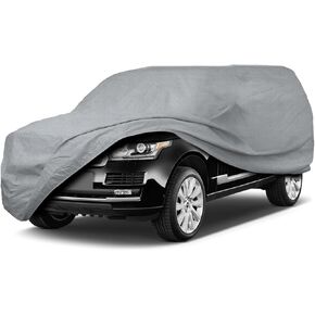 Seal Skin Covers Multi Layers PEVA SUV Cover Waterproof Rainproof Snowproof UV Protection All-Weather Outdoor Cover for Automobiles, Universal Fit for SUV (201" - 214")