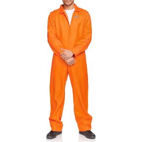 Halloween Jail Costume Prisoner Jumpsuit Prison Costume Orange Uniform Jail Pants Inmate Criminal Cosplay Outfits