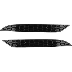 Rear Bumper Reflector, 2Pcs Gloss Black Rear Bumper Reflector Honeycomb Set Replacement for MK7.5 GTD R217-22