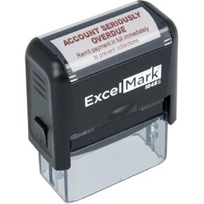 Account Seriously OVERDUE - Self Inking Bill Collection Stamp in Red Ink