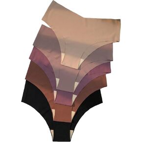 Verdusa Women's 5 Pack Scalloped Seamless Thong Panties Invisible G String