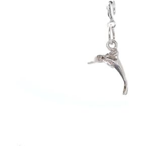 Sterling Silver 3D Dolphin Charm with Clasp