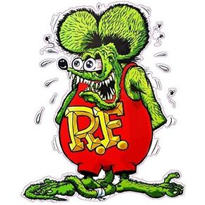 10" Sticker Sign -Rat Fink Version 2 Printed Sticker
