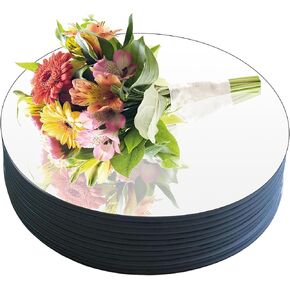 12 قطعة من المرايا الحرفية من GLOBLELAND مرآة دائرية مع شريط مزدوج الجوانب ذاتي اللصق من الأكريليك مرآة حائط ملصق دائرة مرآة لوحات دائرية مرآة مركزية للطاولات والزفاف وغرفة المعيشة المنزلية in Kuwait