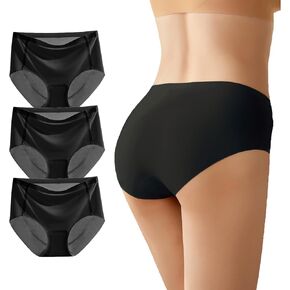 Women's Silky Brief Seamless Underwear for Women Invisible Ladies Panties No Show Knickers