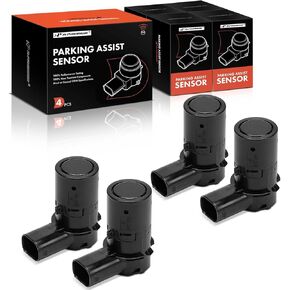A-Premium 4-PC Front Reverse Backup Parking Assist Sensor Compatible with Select Land Rover Models - LR3 2005 2006 2007 2008 2009, Replace# YDB500390GAN, YDB500390HES