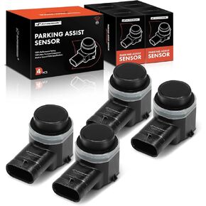 A-Premium 4-PC Rear Reverse Backup Parking Assist Sensor Compatible with Select Volvo Models - V70 2008-2009, XC60 2010-2015, XC70 2008-2009, Replace# 30786639, 31341633