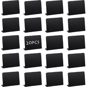 Mini Chalkboard Signs, Small Back Food Display Stands for Party Buffet Wedding,20 Pack