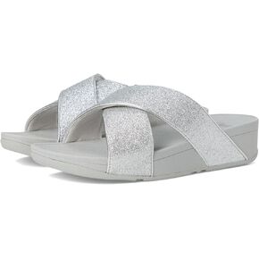 FitFlop Women's Lulu Glitterdust Cross Slides Wedge Sandal