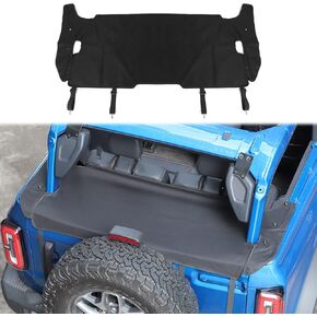 Trunk Tailgate Cover Trunk Antidust Cargo Cover Compatible with Ford Bronco 2021+ 2Doors Model(Man-made Leather)