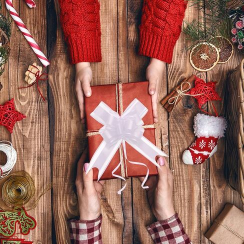 Seven Uncles Bows for Gifts, Large Pull Bow for Gift Wrapping, Bows for Gift Baskets Christmas, New Year, Birthday, Weddings, Baby Showers, Graduations, Valentine's Day(8 inches, 20 PCS) (Red) in Saudi Arabia
