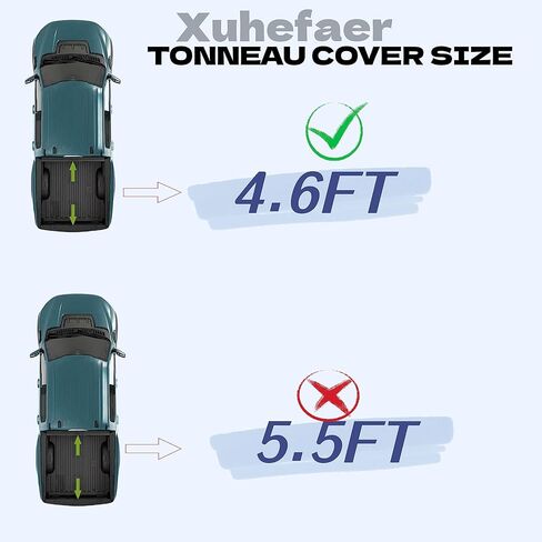 غطاء تونيو للشاحنة متوافق مع سرير Ford Maverick 2022-2024 مقاس 4.6أقدام/54.4 بوصة. (المتداول الناعم، 2022-2024 (4.6FT)) in Kuwait