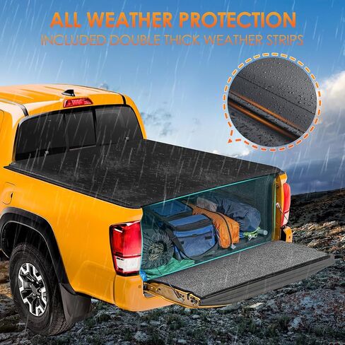 Nilight Soft Roll Up Truck Bed Tonneau Cover Compatible with Toyota Tacoma 2005 2006 2007 2008 2009 2010 2011 2012 2013 2014 2015 5ft Truck Bed Cover in Saudi Arabia