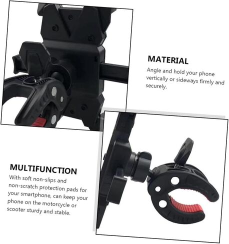 دراجة نارية الهاتف جبل دراجة حامل الهاتف المحمول المقود الهاتف الخليوي المشبك سكوتر الهاتف كليب المضادة للاهتزاز المقود جبل قوس المقود مهد كليب يناسب جميع الهواتف المحمولة in Kuwait