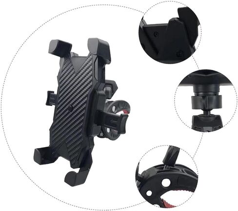 دراجة نارية الهاتف جبل دراجة حامل الهاتف المحمول المقود الهاتف الخليوي المشبك سكوتر الهاتف كليب المضادة للاهتزاز المقود جبل قوس المقود مهد كليب يناسب جميع الهواتف المحمولة in Kuwait