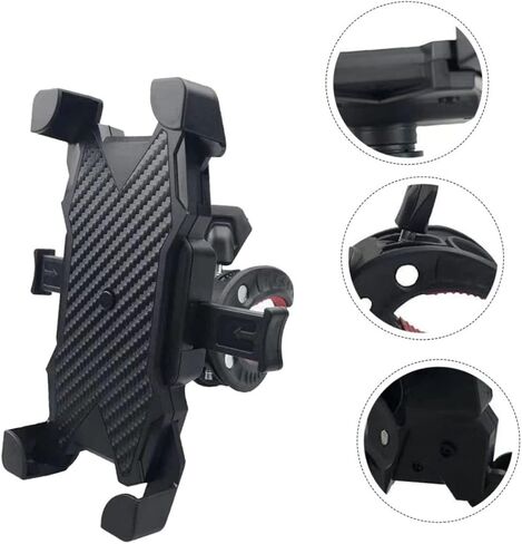 دراجة نارية الهاتف جبل دراجة حامل الهاتف المحمول المقود الهاتف الخليوي المشبك سكوتر الهاتف كليب المضادة للاهتزاز المقود جبل قوس المقود مهد كليب يناسب جميع الهواتف المحمولة in Kuwait