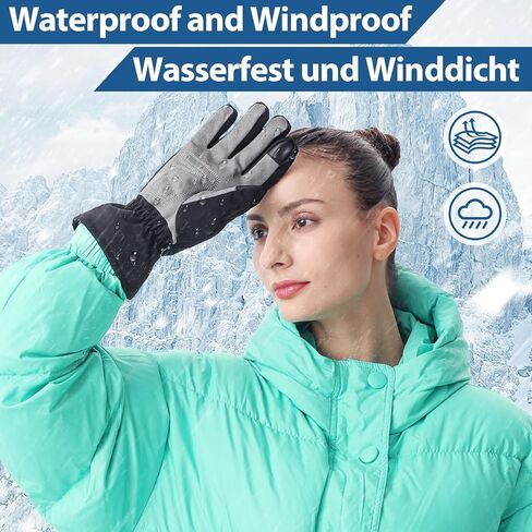 قفازات ساخنة للنساء والرجال، قفازات لمرض رينود، كلاب المشي، ركوب الدراجات، الصيد، صيد الأسماك مقاومة للماء والرياح لون أسود in Kuwait