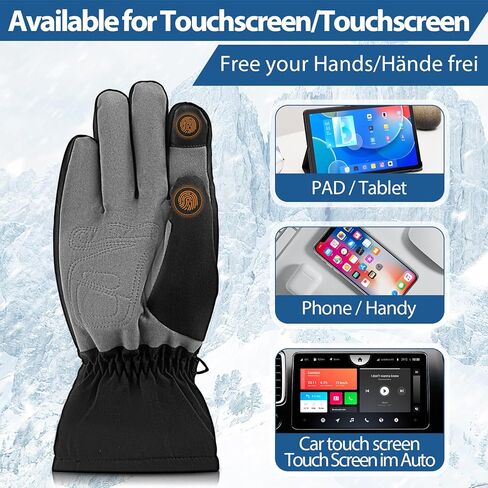 قفازات ساخنة للنساء والرجال، قفازات لمرض رينود، كلاب المشي، ركوب الدراجات، الصيد، صيد الأسماك مقاومة للماء والرياح لون أسود in Kuwait