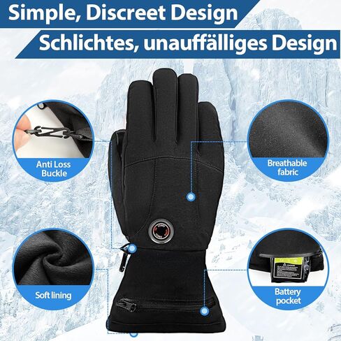 قفازات ساخنة للنساء والرجال، قفازات لمرض رينود، كلاب المشي، ركوب الدراجات، الصيد، صيد الأسماك مقاومة للماء والرياح لون أسود in Kuwait