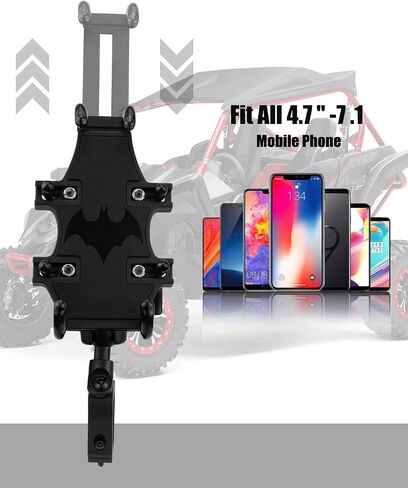 ATV UTV حامل هاتف 360 درجة دوران عالمي لـ UTV ATV SXS 1.75-2 بوصة شريط لف شديد التحمل من الألومنيوم ATV حامل هاتف للهاتف الخلوي 4.7-7.1 بوصة in Saudi Arabia