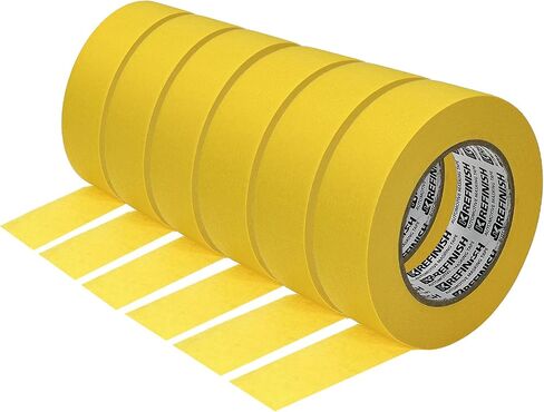 Professional Auto Body Painters Tape, Yellow, 1.41in x 60 yards/3 Rolls, Heat Resistant, No Residue, UV & Moisture Resistant, Ideal for Auto Body Painting, Cars, Trucks, Motorcycles in Saudi Arabia