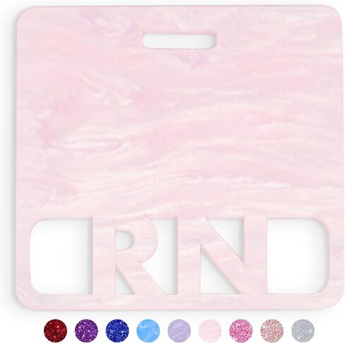 RN Badge Buddy Horizontal Cute Registered Nurse Badge Buddy Acrylic Nursing Badge Buddy Perfect Size for Standard RN Badge Card Colorful & Glitter Rn Badge Holder Badge Buddy Nursing (Purple Glitter) in Saudi Arabia