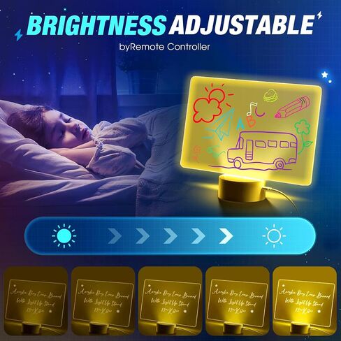 لوح مسح جاف من الأكريليك من Epakh مع حامل مقاس 12 × 8 بوصة LED واضح لسطح المكتب ولوحة بيضاء تضيء لوحة المسح الجاف ولوحة رسائل مذكرة متوهجة مع علامة بيضاء للكتابة (حامل بلاستيكي أبيض) in Saudi Arabia