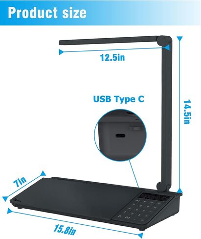 Glass Desktop Whiteboard with Calculators, Small Dry Erase WhiteBoard with Storage Unit, Computer Keyboard Stand, Desk Organizers for Office, Home and School Accessories Supplies (Black) in Saudi Arabia