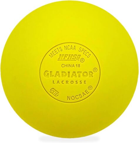 كرة لاكروس الرسمية من Gladiator Lacrosse® فردية ومعتمدة بالكامل - باللون الوردي - تفي بمعايير NOCSAE، ومعتمدة من SEI in Saudi Arabia
