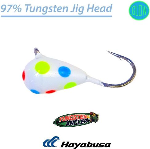 Tungsten 4 Anglers-97% Pure Tungsten Ice Fishing Jigs 5mm 1/16oz #12|Tear Drop Fishing Lures for Perch, Sunfish, Blue Gill, Lake Herring, White Fish, Walleye, 5-Pack in Saudi Arabia