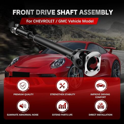 Nifeida 938-192 عمود الدفع الأمامي الكامل عمود الدعامة متوافق مع شيفروليه بليزر K10 K20 سوبربان K5 V10 V20| جي إم سي جيمي K1500 K2500 V1500 V2500 سوبربان استبدال # 65-9339 26013911 in Kuwait