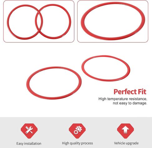 Jimen Compatible with Jeep Wrangler TJ 1997-2006, 1 Pair Roof Speaker Cover Trim Frame (Red) in Saudi Arabia