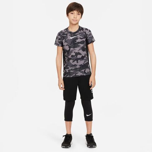 جوارب نايكي Pro Dri-FIT للأطفال الكبار (للأولاد) بطول 3/4 (أسود/أبيض، DM8542-010) in Saudi Arabia