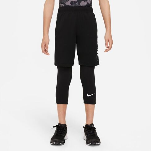 جوارب نايكي Pro Dri-FIT للأطفال الكبار (للأولاد) بطول 3/4 (أسود/أبيض، DM8542-010) in Saudi Arabia