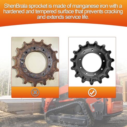 V051121110 V0511-21110 محرك ضرس - ضرس محمل المسار الجديد 9 فتحات مسمار 15 استبدال الأسنان لكوبوتا SVL 65-2، SVL 65-2C، SVL 75، SVL 75-2، SVL 75C، SVL 75-2C in Kuwait