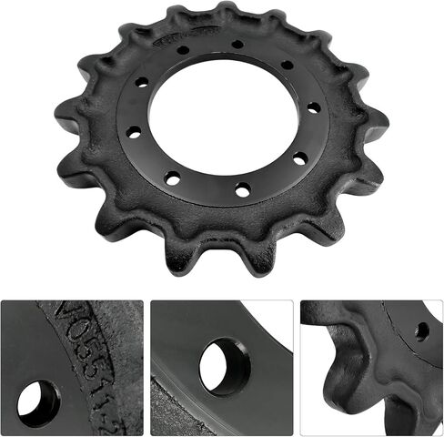 V051121110 V0511-21110 محرك ضرس - ضرس محمل المسار الجديد 9 فتحات مسمار 15 استبدال الأسنان لكوبوتا SVL 65-2، SVL 65-2C، SVL 75، SVL 75-2، SVL 75C، SVL 75-2C in Kuwait