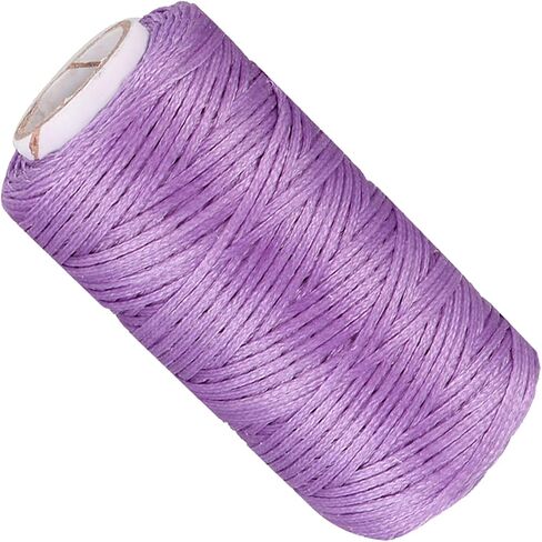 Leather Sewing Thread, 55 Yards 1mm/150D, Polyester Yarn Flat Wax Leather Waxed String Cord Light Purple - (Applications: for Sewing Leather Projects Bookbinding) in Saudi Arabia