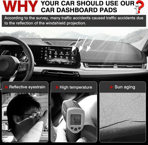 Autorder Dashboard Cover Mat for 2023 2024 2025 BMW X1 Accessories Dash Cover Upgrade Velvet Dash Mat Sunshade Glare UV Rays Protector in Saudi Arabia