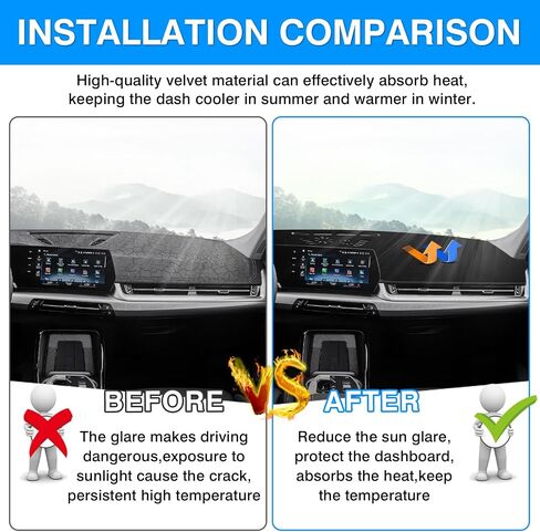 Autorder Dashboard Cover Mat for 2023 2024 2025 BMW X1 Accessories Dash Cover Upgrade Velvet Dash Mat Sunshade Glare UV Rays Protector in Saudi Arabia
