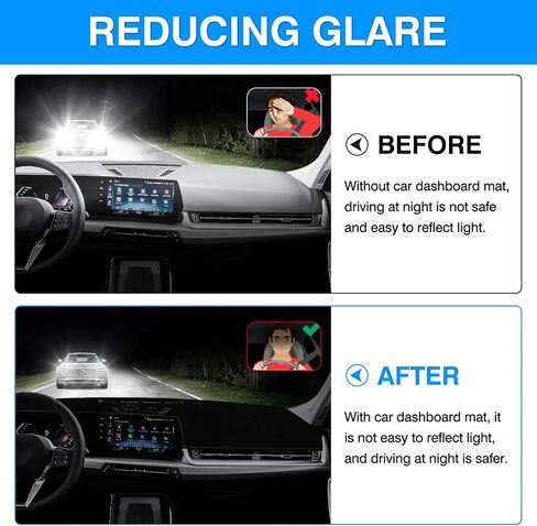 Autorder Dashboard Cover Mat for 2023 2024 2025 BMW X1 Accessories Dash Cover Upgrade Velvet Dash Mat Sunshade Glare UV Rays Protector in Saudi Arabia