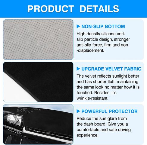 Autorder Dashboard Cover Mat for 2023 2024 2025 BMW X1 Accessories Dash Cover Upgrade Velvet Dash Mat Sunshade Glare UV Rays Protector in Saudi Arabia