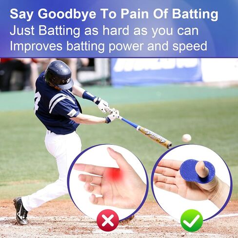 [2 Pack & 2 Size] Baseball Thumb Guard for Pro Batters, Hitter Training Aid, Thumb Guard Baseball & Softball Baseball Batting Grip Baseball Accessories Training Equipment Reduce Bat Sting-Black in Saudi Arabia